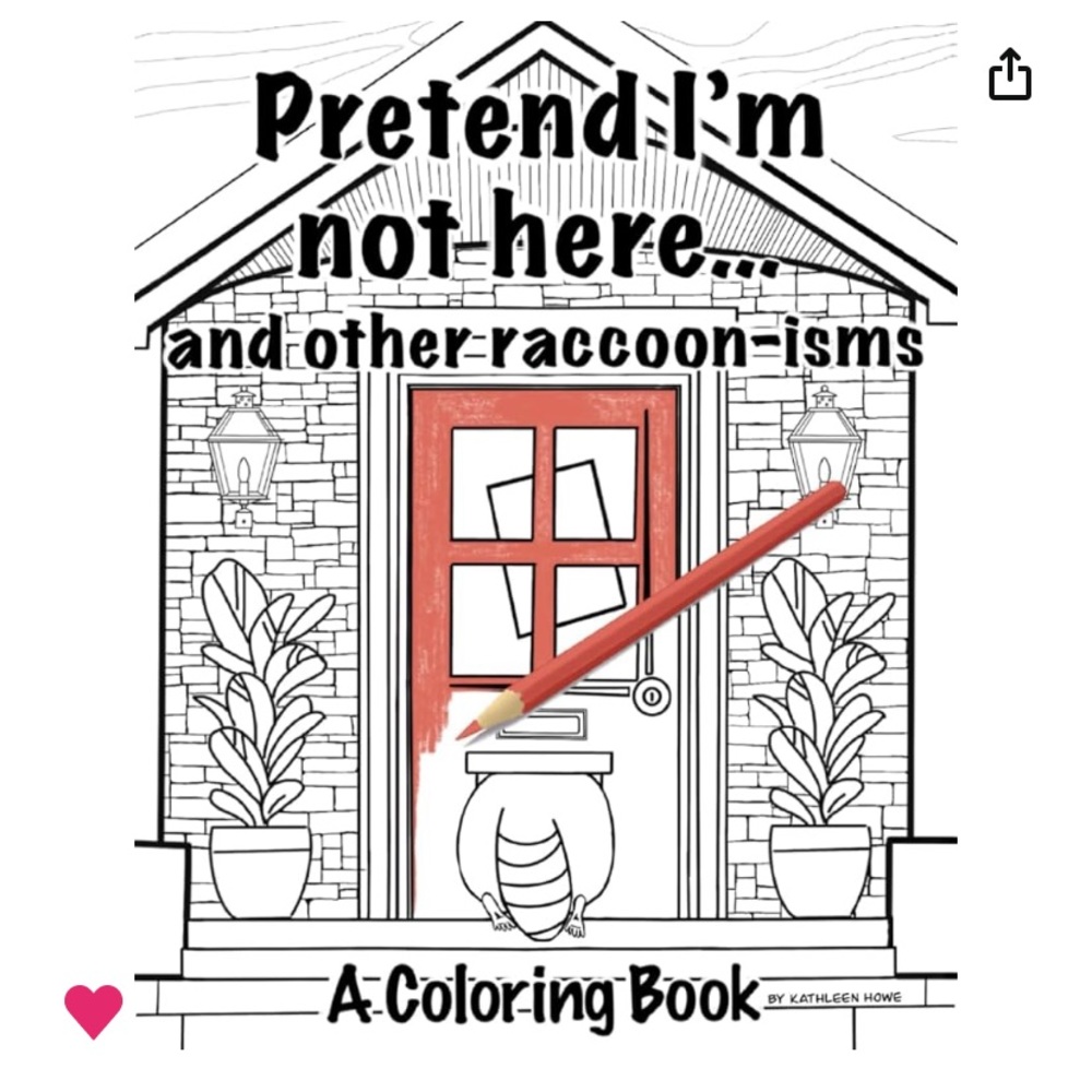 Prentend I’m Not Here: And other raccoon-isms. A coloring book